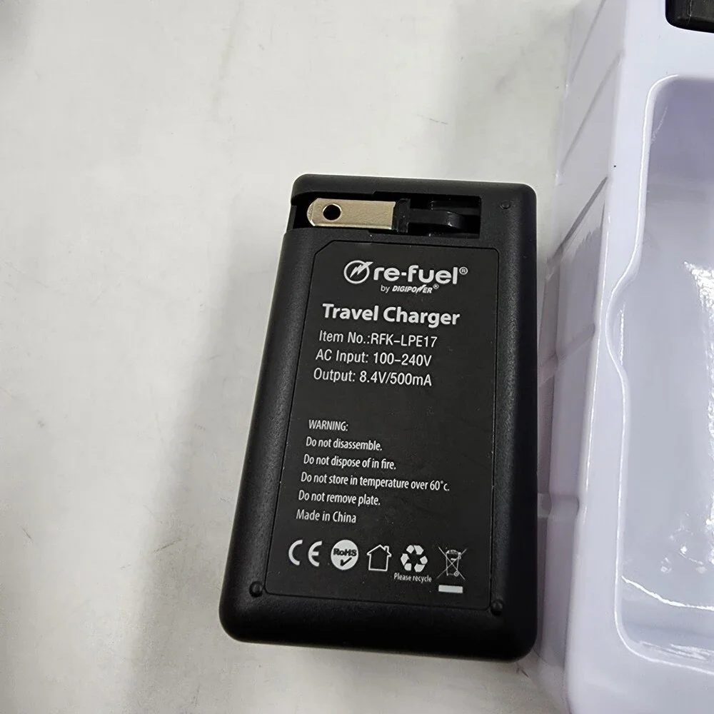 Re-Fuel By Digipower Canon Camera Duo Battery & Charger Fast Charging - Black